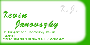 kevin janovszky business card